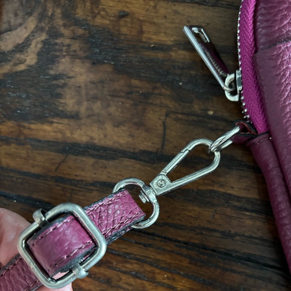 ITALY BORSE IN PELLA Genuine Leather Burgundy Purple Cute Small Bag/Crossbody, - Picture 7 of 15